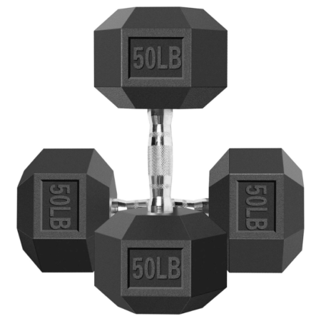 cap-barbell-20lb-coated-rubber-hex-dumbbell-pair-mighty-muscle