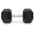 weider-rubber-hex-dumbbell-75-lbs-with-chrome-handle-and-knurled-grip-mighty-muscle