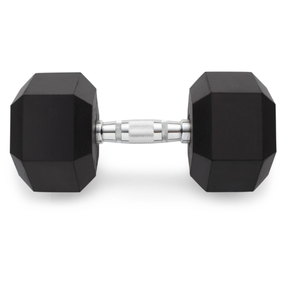 weider-rubber-hex-dumbbell-75-lbs-with-chrome-handle-and-knurled-grip-mighty-muscle